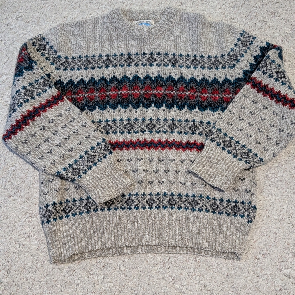 Fair Isle Type Wool Sweater